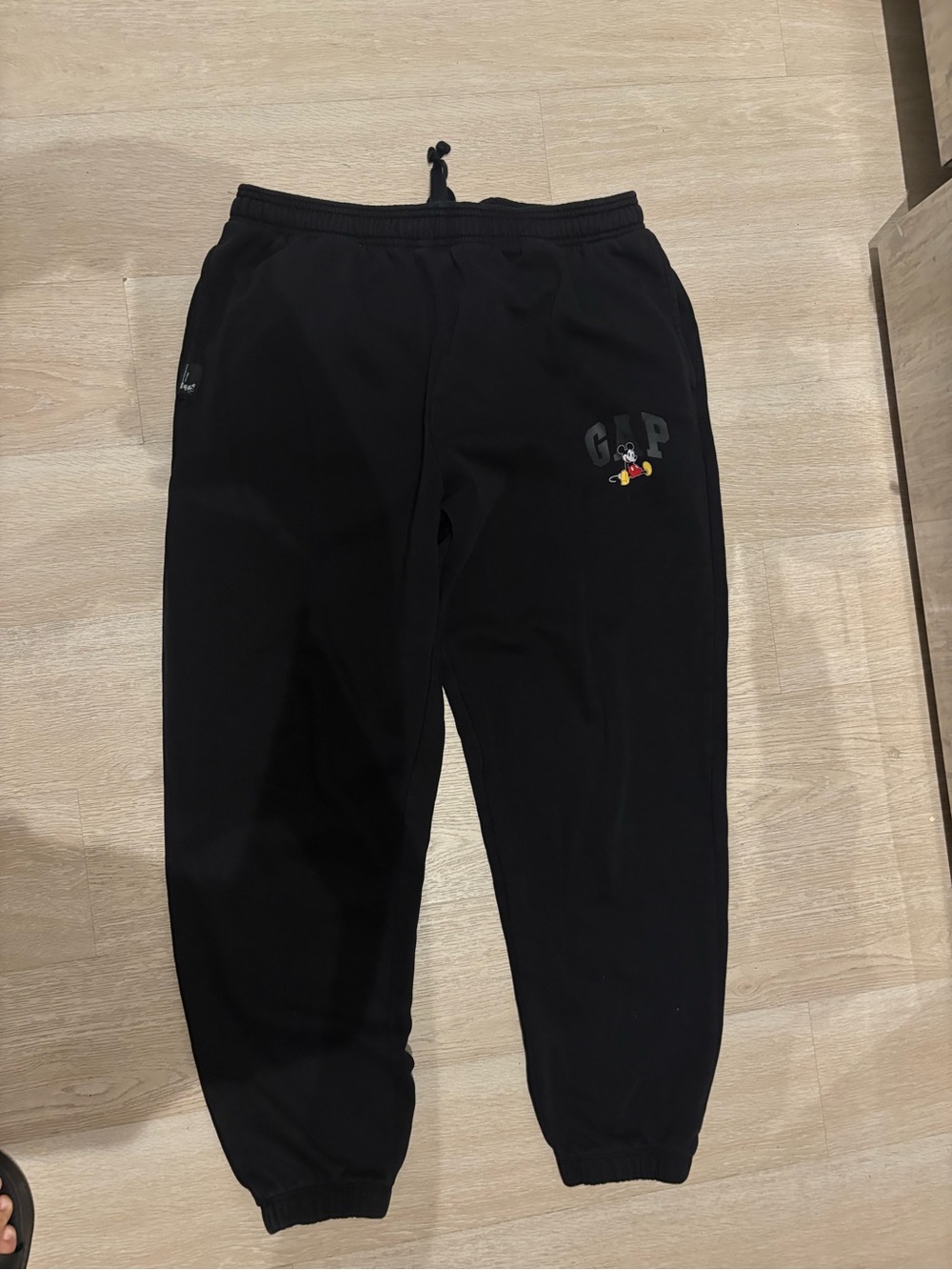 GAP Black Mickey Mouse Logo Joggers